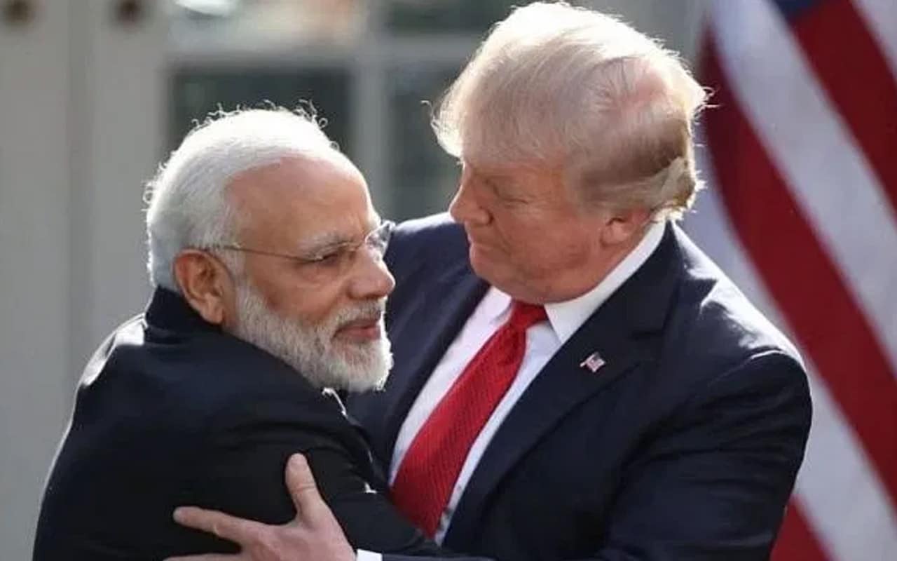 US President Donald Trump and Prime Minister Narendra Modi embrace in Washington, DC | Photo: Mark Wilson | Getty Images
